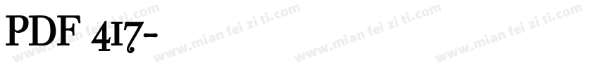 PDF 417字体转换
